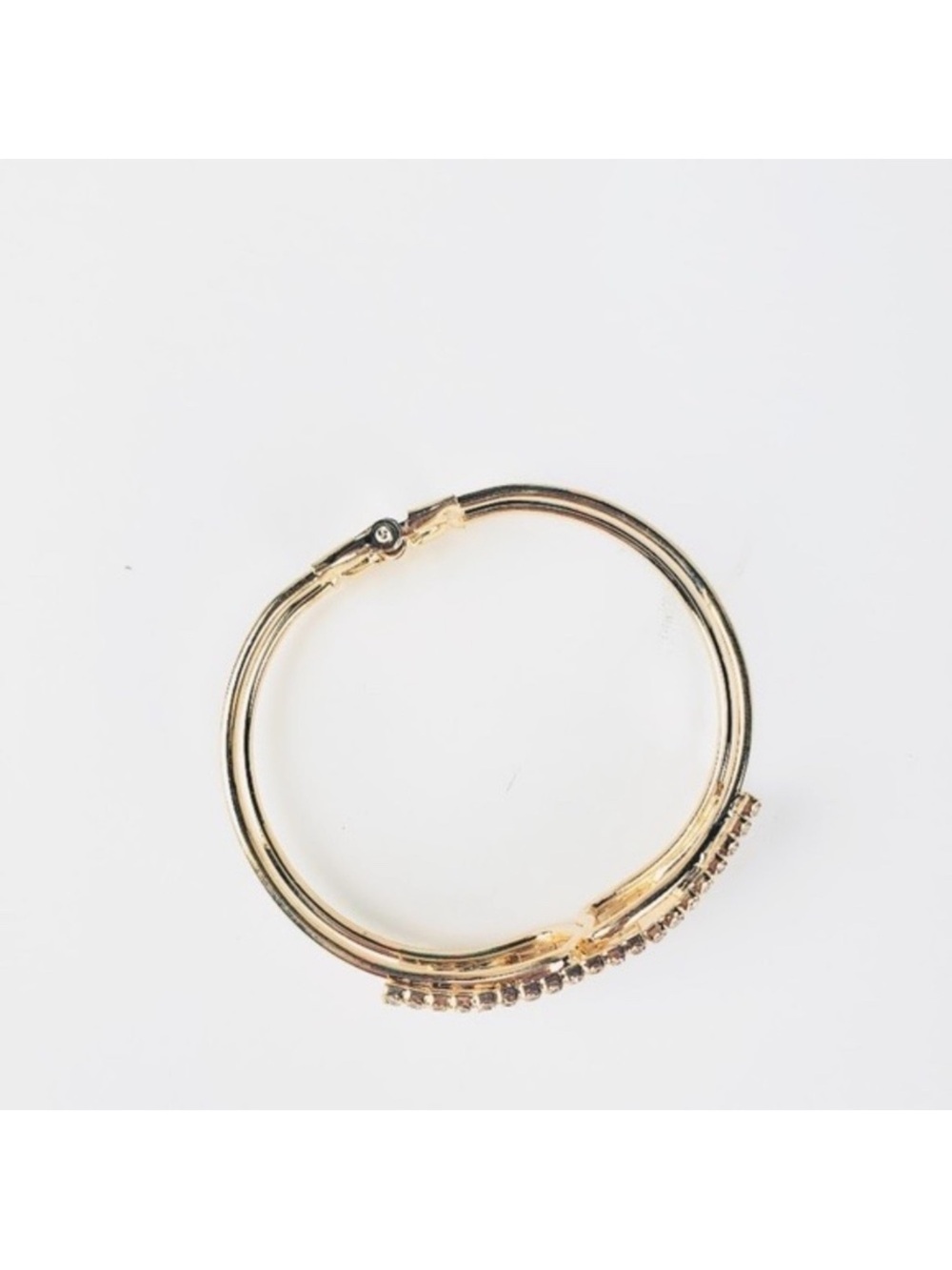Gold Tone Rhinestone Statement Bracelet - Picture 4 of 5